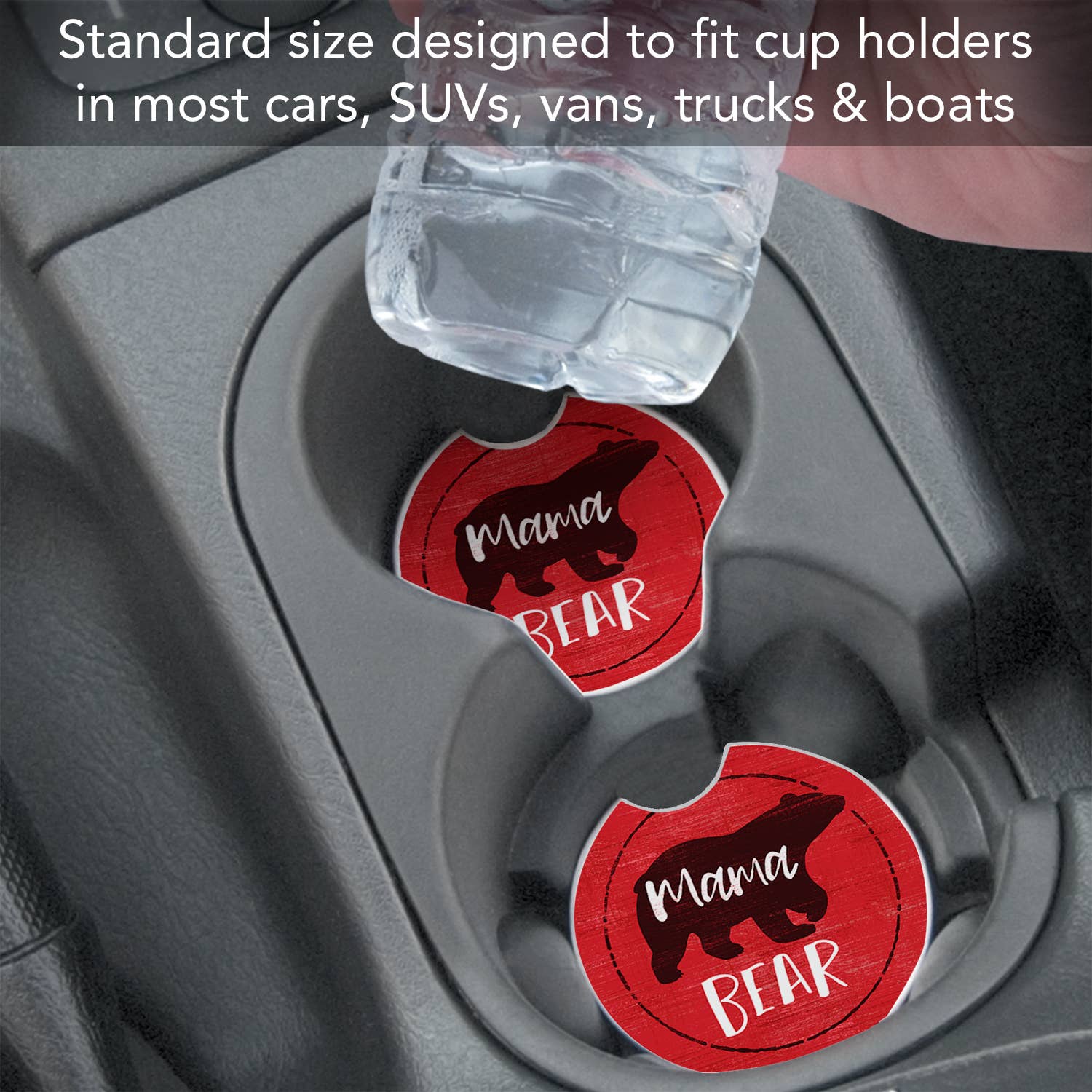 CounterArt/Highland Home/Thirstystone - Wholesale Car Coaster - Women's - Mama Bear Bulk Absorbent Stone Car Coaster-NO PACKAGING6