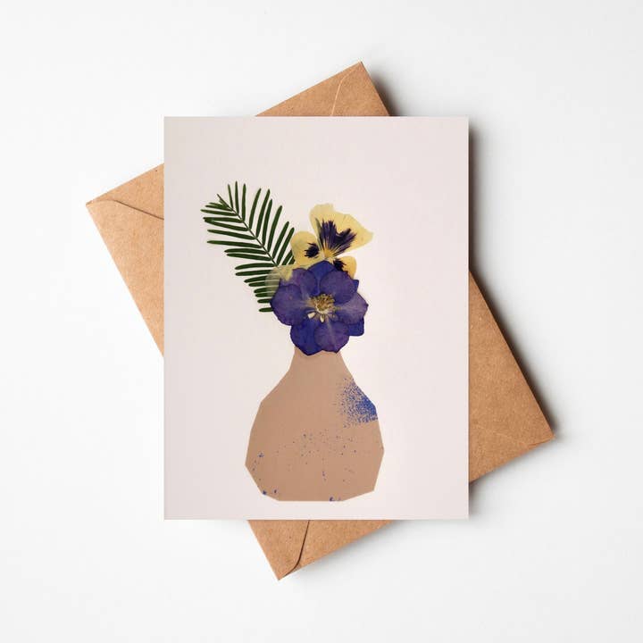 Violette abstrakte Vasenkarte für den Großhandel von PlantBox