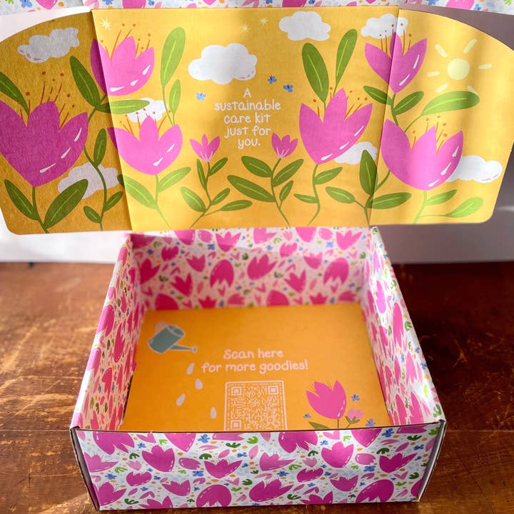 Breezy Tulips Decorative Shipping Mailer (9x8x4") for wholesale by UpRoot Design Studio