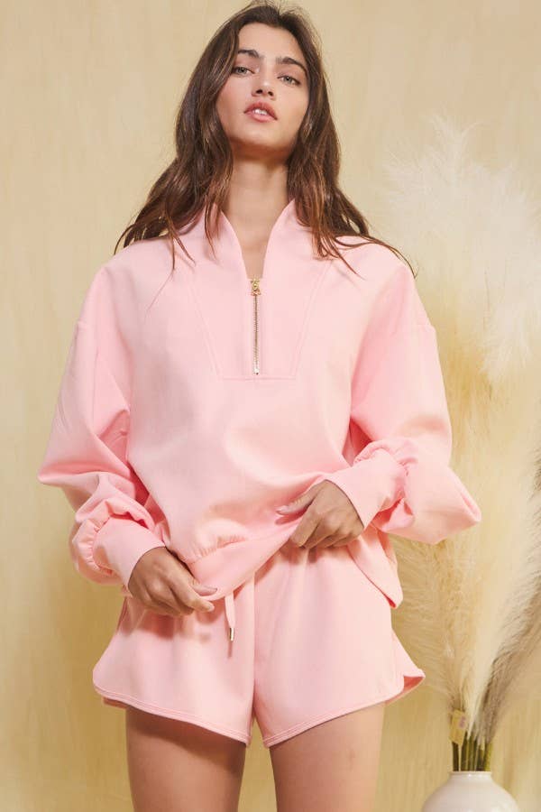 BUCKETLIST INC - Wholesale Sweatshirt - Women's - IT2154 Half Zip-up Scuba Sweatshirts21