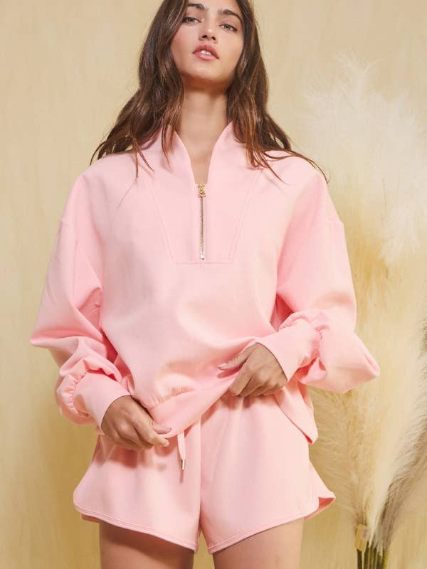 BUCKETLIST - Wholesale Sweatshirt – Women's - IT2154 Half Zip-up Scuba Sweatshirts31