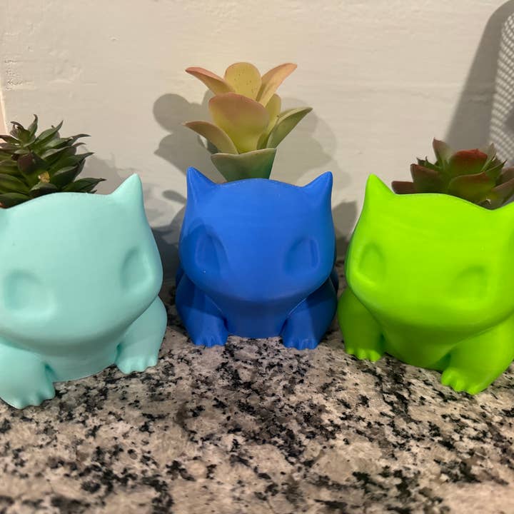 Cute Poke Bulba Succulent Planter - 3D Printed and other Purchase Wholesale 3d printed planter. Free Returns & Net 60 Terms on Faire trending on Faire.