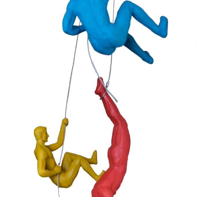 Bentley & Bo - Wholesale Sculpture - Coloured Climbing Men Trio (Set of 3)