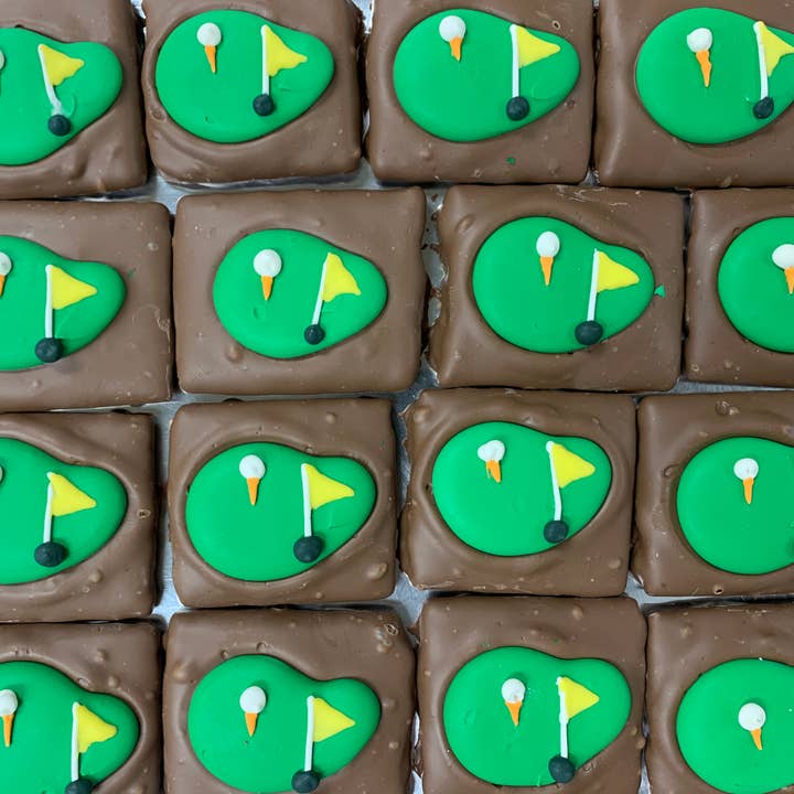 O'Shea's Candies Sweet Shop - Wholesale Chocolate Covered Sweets - O’Golf Green 🏌️♂️Graham’s - Milk Chocolate 1PK w/ Flair1