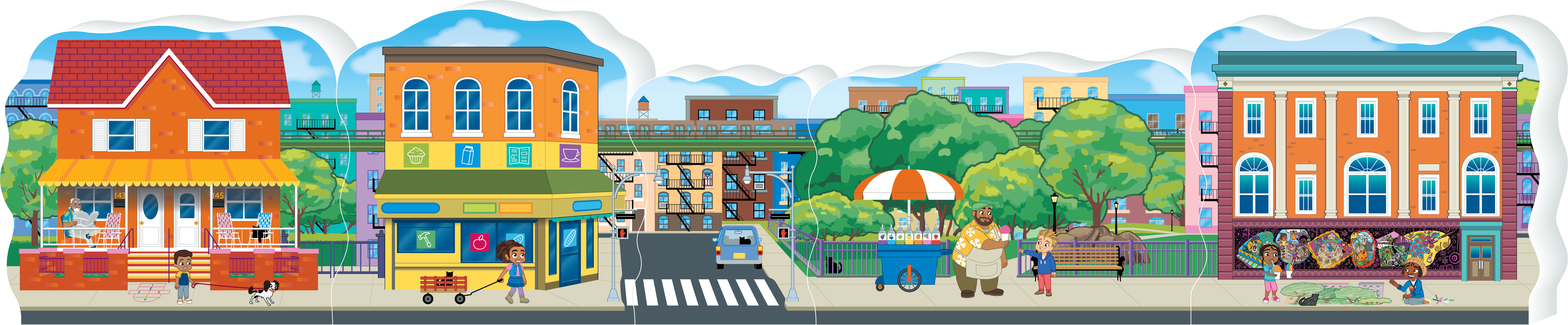 Cats Meow Village - Wholesale Decorative Tabletop Object - Alma's Way Neighbourhood (5pcs) -Cats Meow Village1