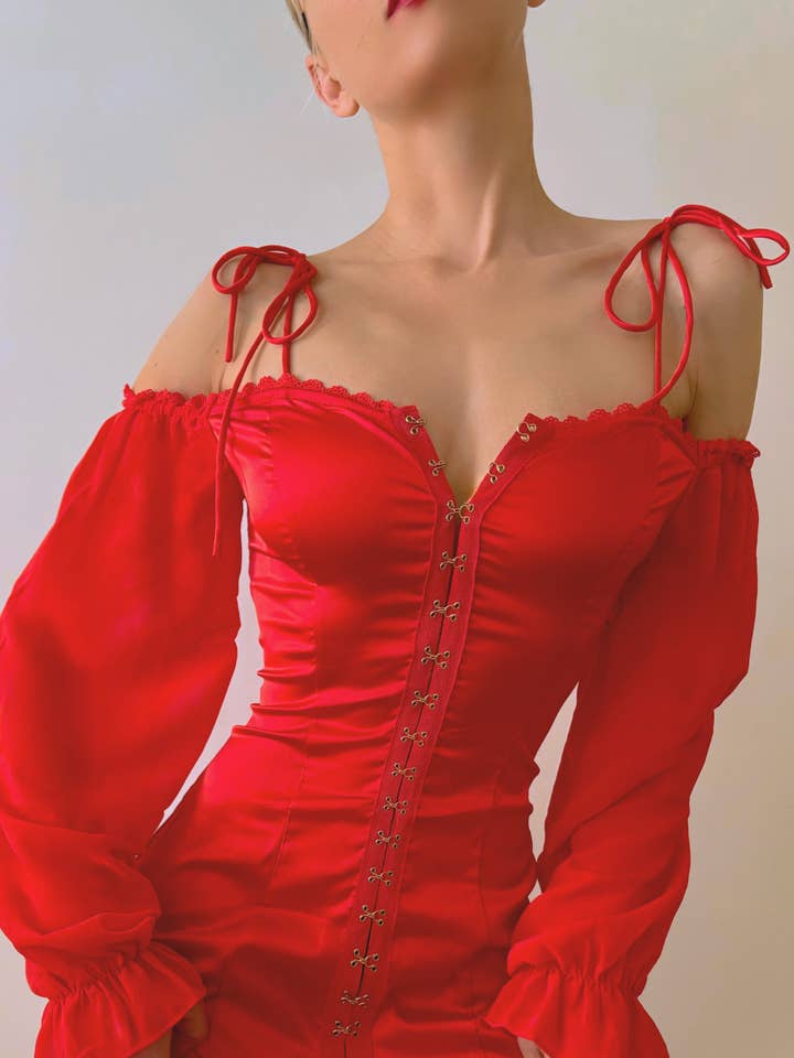 Robe Corset Mini Brise-Cœur pour la vente par Empress Mimi