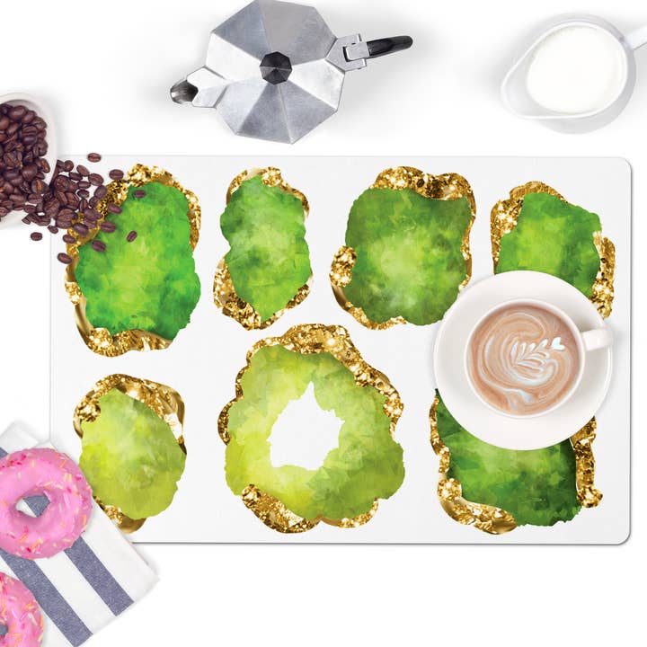 Counter Protector Mat, Large Gemstones Peridot for wholesale by Aliza Darik
