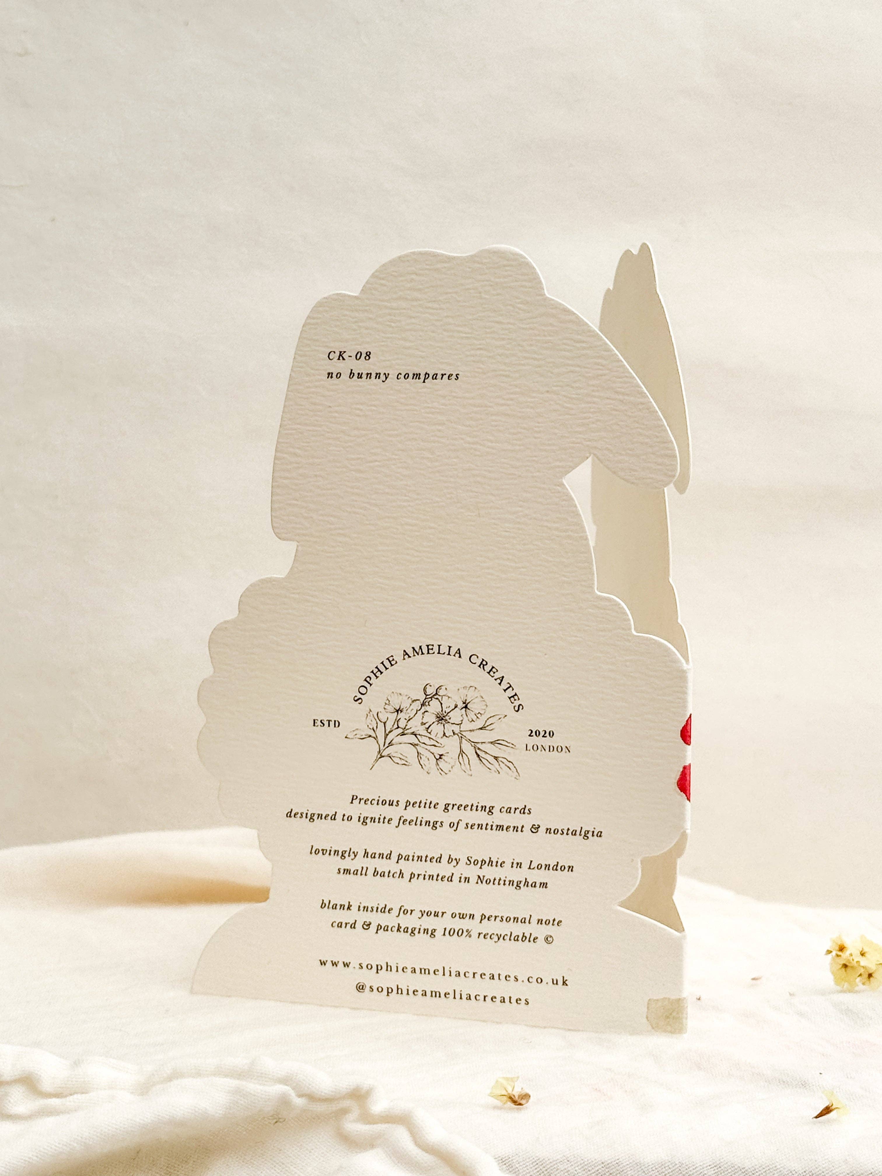 Sophie Amelia Creates - Wholesale Love Card - No bunny compares - shaped card1