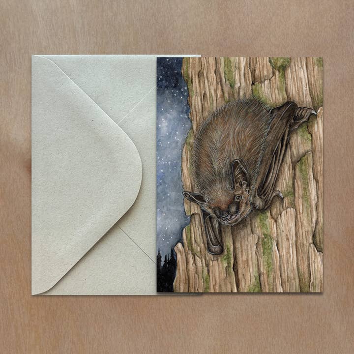 Bat Greeting Card for wholesale by Rachael Bee Artwork