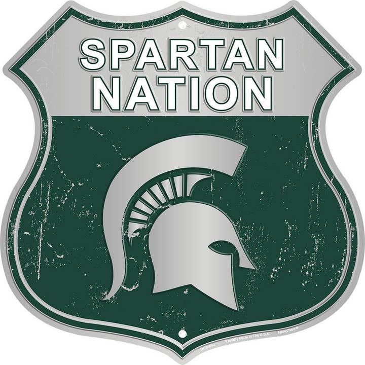 Metallskylt - Spartan Nation för wholesale av Detroit Shirt Co.