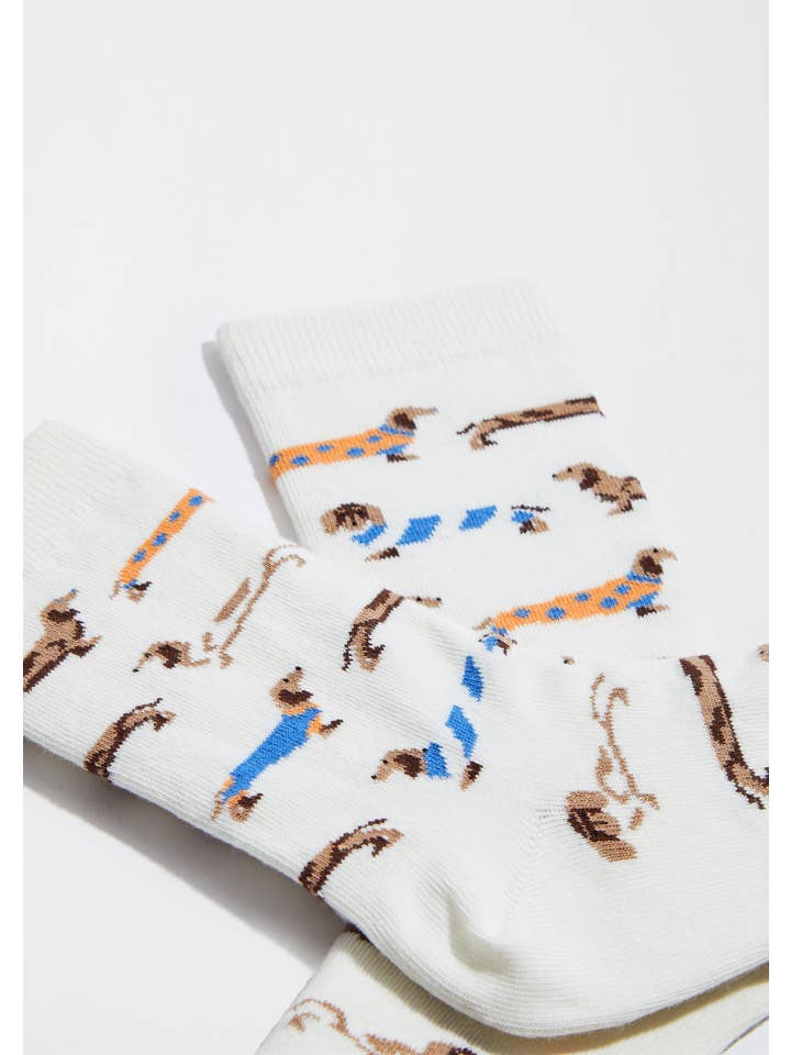 Broken white BePets OffWhite - 100% Organic Cotton Socks for wholesale on Faire2