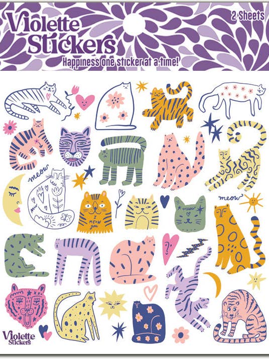 Autocolantes K263 Gatos Alegres por atacado de Violette Stickers