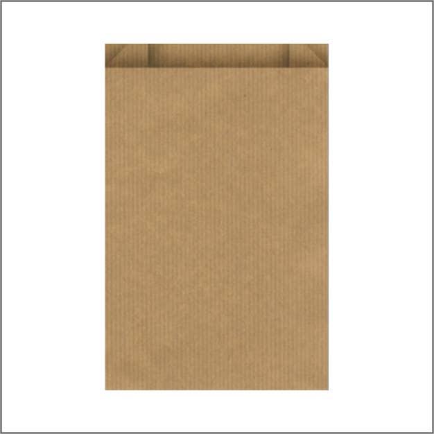 Mini Art Products - Wholesale Gift Sack - Kraft Haberdashery Flat Bag - Brown 12 X 19 Cm - 1000 Pieces