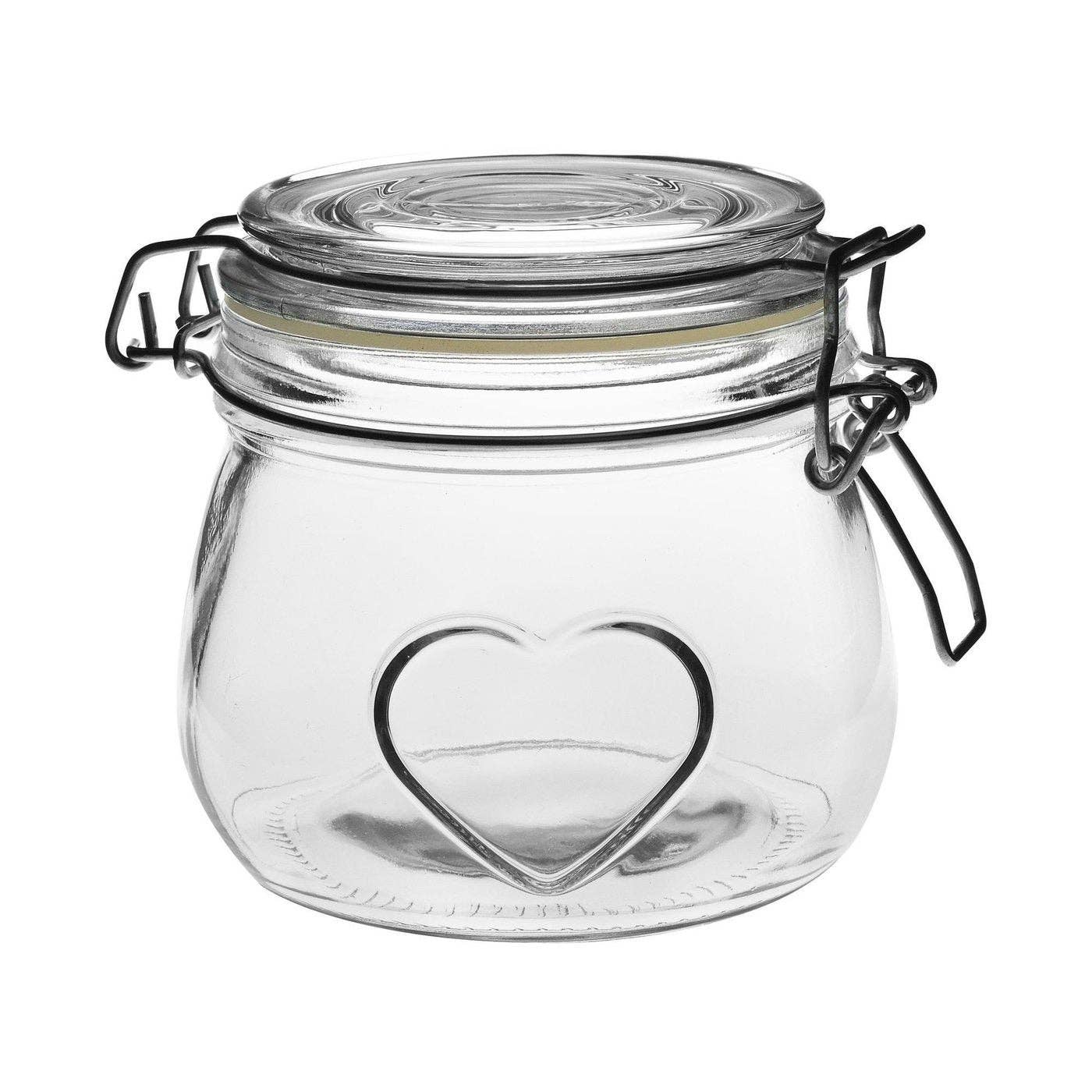 Rinkit Ltd – wholesale Jar – Nicola Spring Heart Glass Storage Jar - 500ml