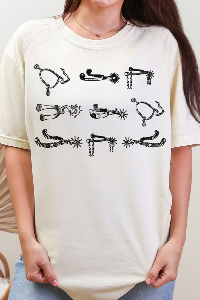 Wholesale Accessory Market - Wholesale Screen Printed T-Shirt - Women's - Boot Spurs Comfort Colors Adult Ring-Spun Cotton Tee1