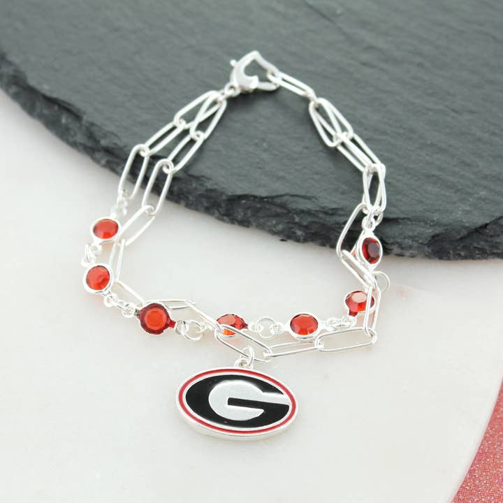 Seasons Jewelry – Engroshandel Armbånd med vedhæng – Georgien papirclips kæde & emalje Logo armbånd