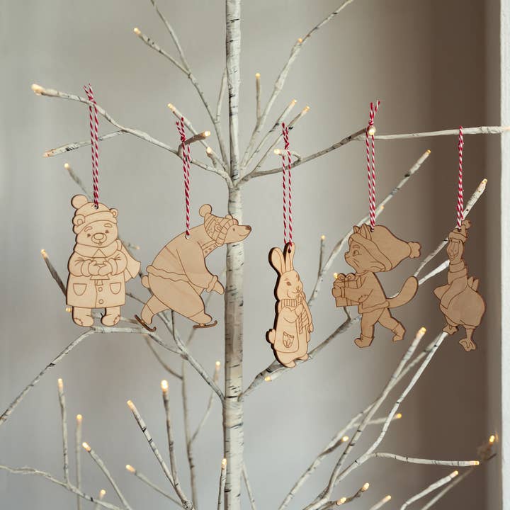 Weihnachts-Tierschmuck aus Holz für den Großhandel von Reece Design Works