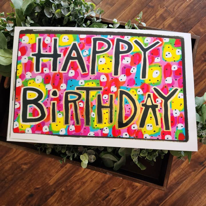 Inserto «Happy Birthday» per vassoio da per la vendita all'ingrosso da parte di Julie Abbott Art