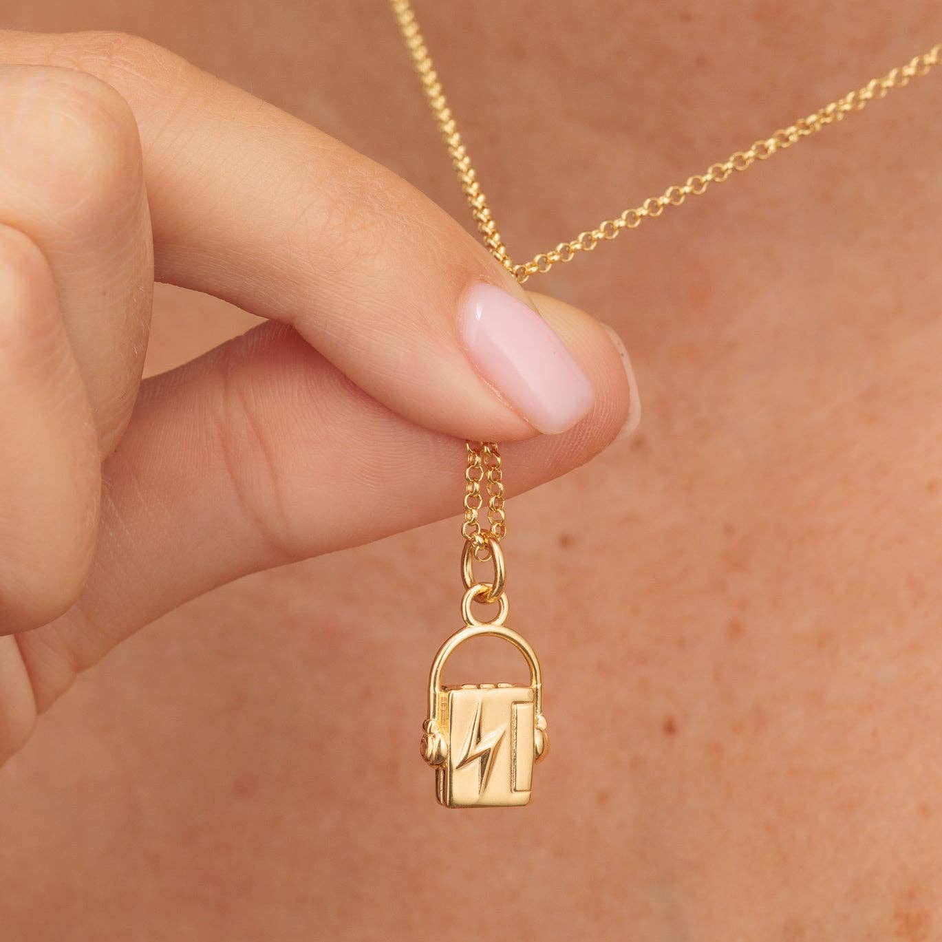 Scream Pretty - Recycled Sterling Silver Jewellery – wholesale Pendant/charm necklace – Walkman Charm Necklace1