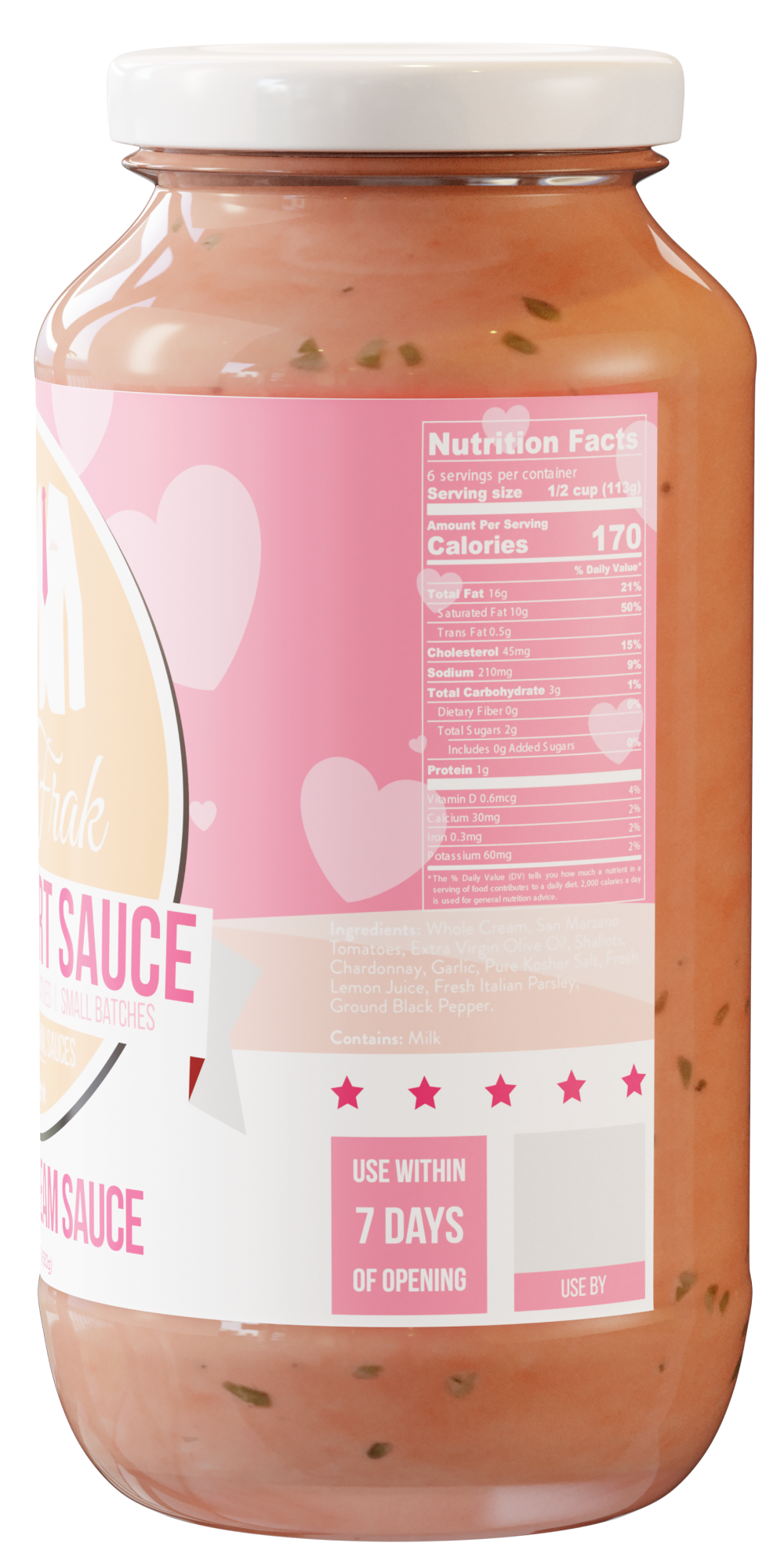 Frik and Frak Foods - Venta al por mayor Salsa para pasta - Sweetheart Sauce - Salsa de crema ruborizada3