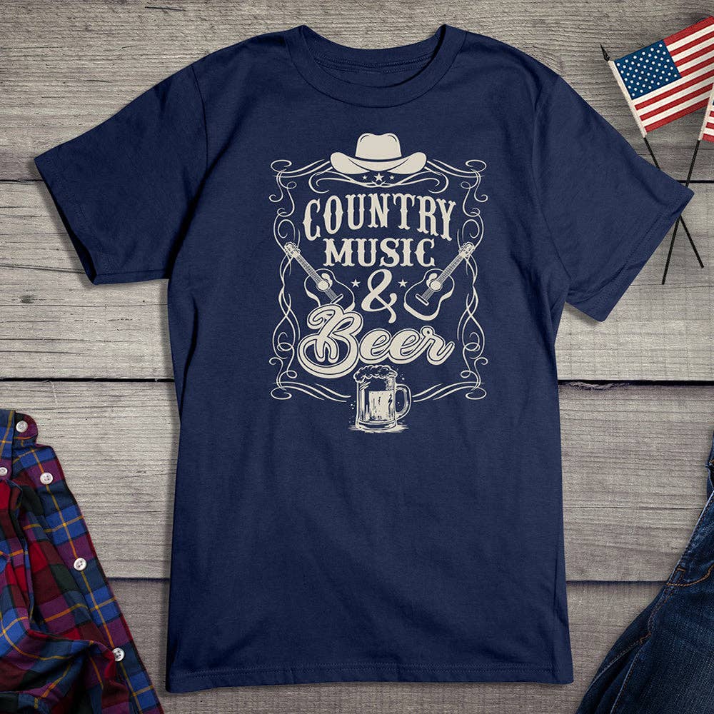 Artopia - Wholesale Screen Printed T-Shirt - Unisex - Country Music And Beer T-Shirt4