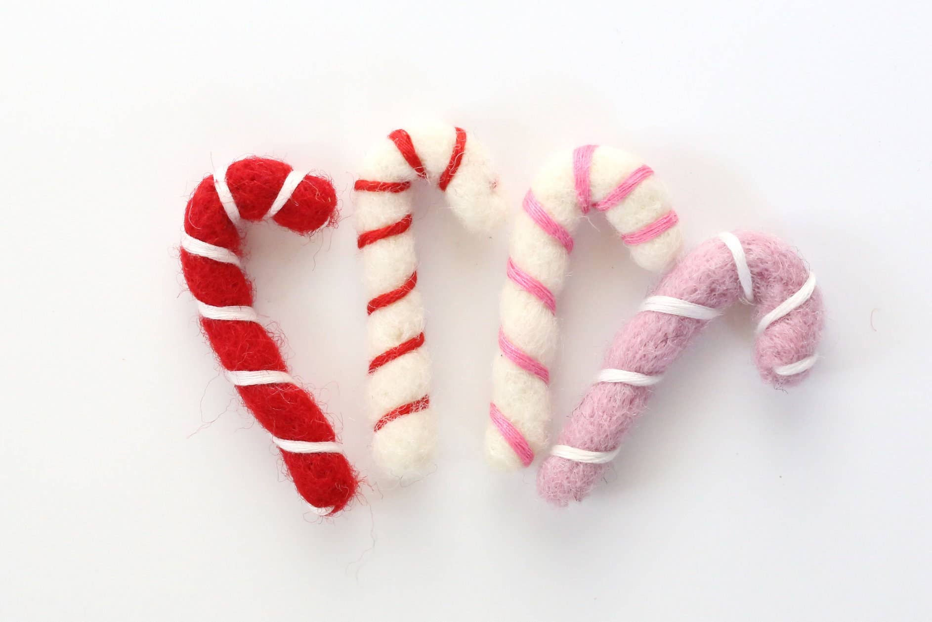 The Felt Pod - Wholesale Christmas Decoration - Felt Christmas Felt Candy Cane Set of 55