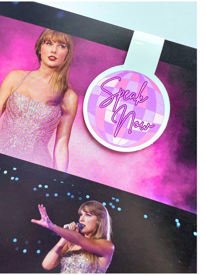 Speak Now disco Tay inspired Magnetic Bookmark for wholesale by Typo Lettering Co