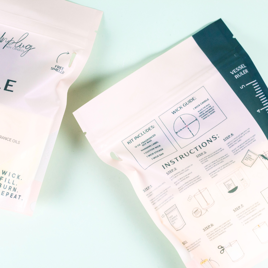 Unplug Soy Candles - Vente Kit de bricolage - Kit de recharge pour bougie en cire de soja (32 oz)7