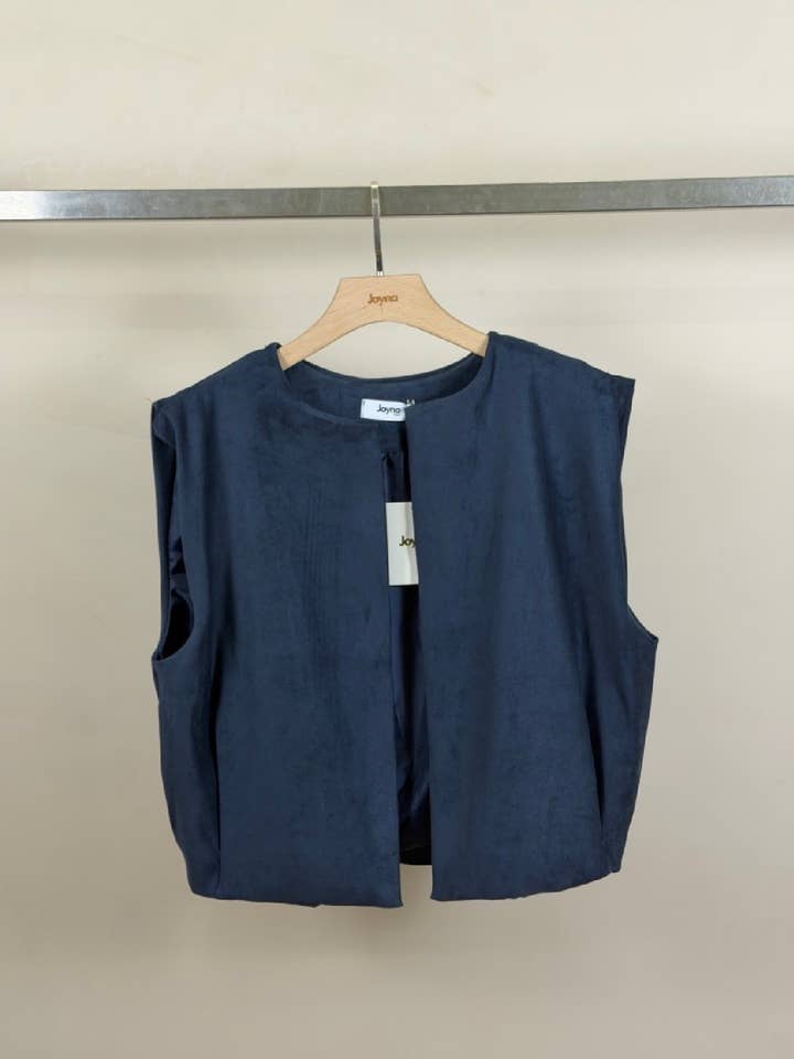 J37111-3 Mouwloos gilet voor wholesale door Joyna