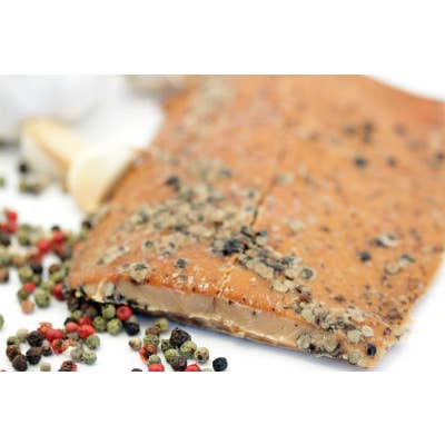 World Wide Gourmet Foods, Inc. - Wholesale Fish/Seafood - 4oz Smoked Pepper Garlic Salmon Fillet2