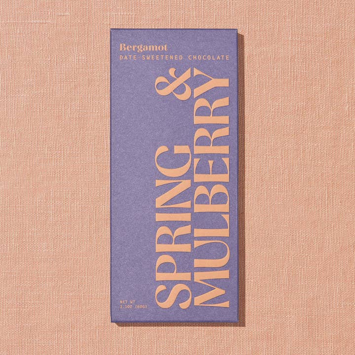 Spring & Mulberry - Wholesale Chocolate Bar - Earl Grey Date-Sweetened Dark Chocolate
