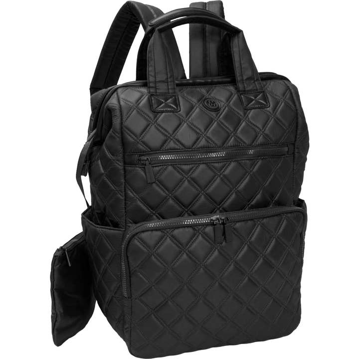 Magid - Wholesale Backpack - Women's - Joan & David Diamond Quilted Puffer Nylon Square Laptop Backpack1