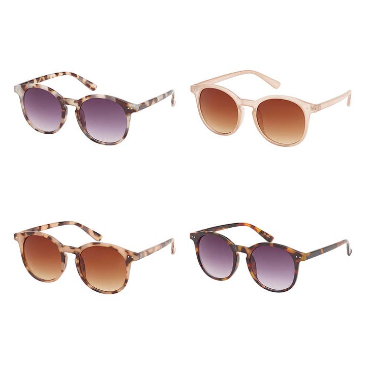 Blue Gem Sunglasses Inc - Wholesale Sunglasses - Women's - 1402 Rose - Round Keyhole Sunglasses