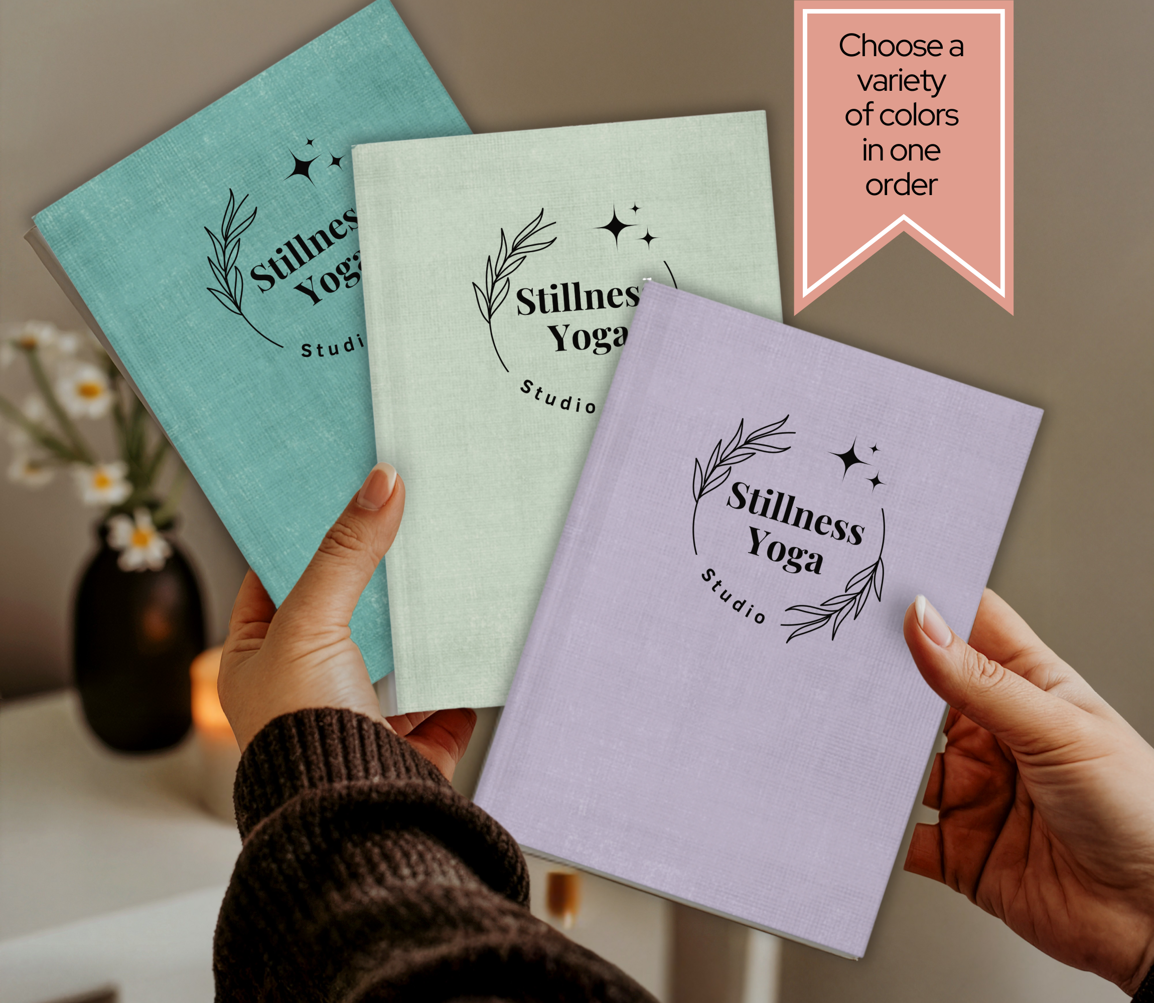 Sunny Day Style - Wholesale Journal/Diary - Custom Journals w. your logo - Yoga Wellness Studio2