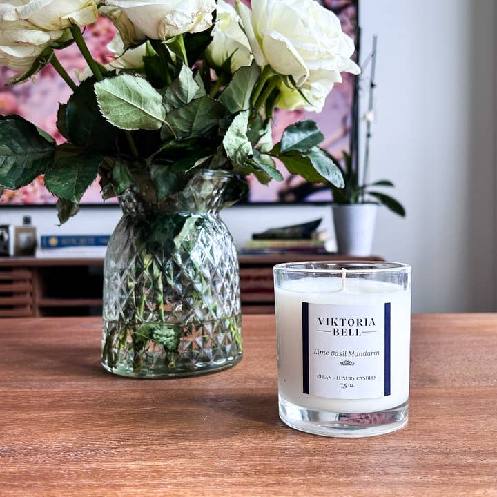 Viktoria Bell Candles - Wholesale Jar/Filled Candle - Lime Basil Mandarin - 7.5 oz Candle1