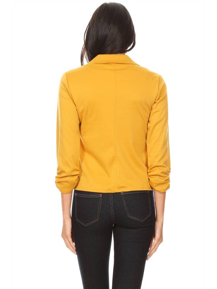 MOA COLLECTION - Venta al por mayor Blazer - Mujer - Blazer largo hasta la cintura con cierre de un botón para mujer (paquete abierto)31