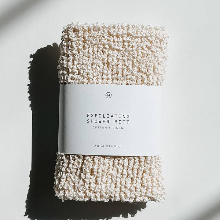Agha Studio - Vente Gants/moufle pour gommage - Gant de douche exfoliant en chanvre0