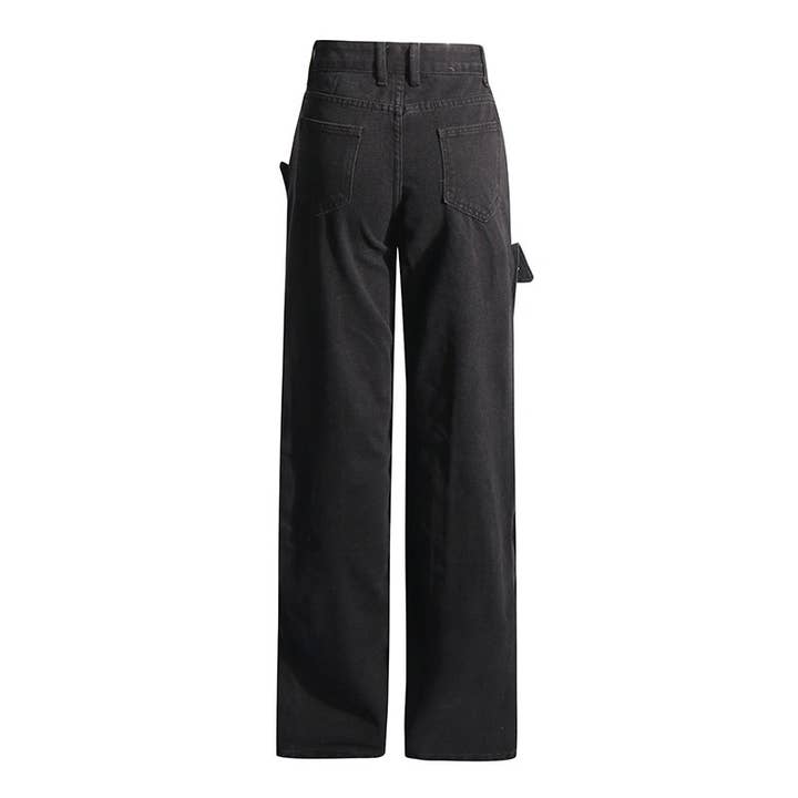 Grigio Jeans invecchiati a vita alta alla moda JP015Y - Stile retrò in vendita all'ingrosso su Faire5