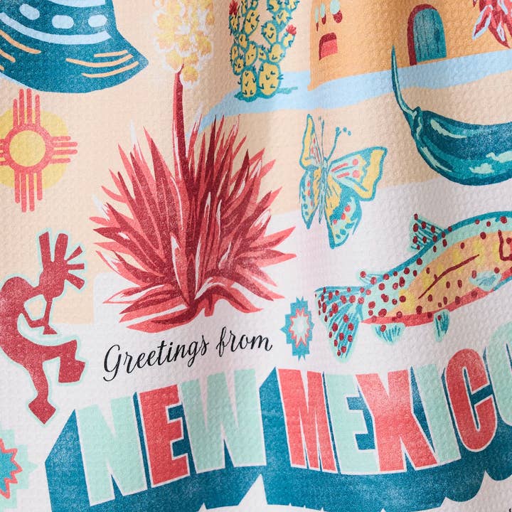 Geometry - Wholesale Tea Towel - Greetings From New Mexico Tea Towel1