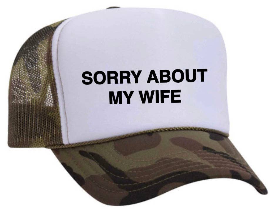 Inappropriate Trucker Hats – boné - Unissexo por atacado – Desculpe, sobre o Chapéu My Wife Trucker15