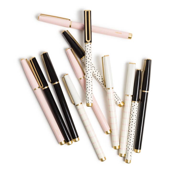 U Brands - Wholesale Pen - U Brands Catalina Porous Felt Tip Pens, 12ct, Dots & Stripes
