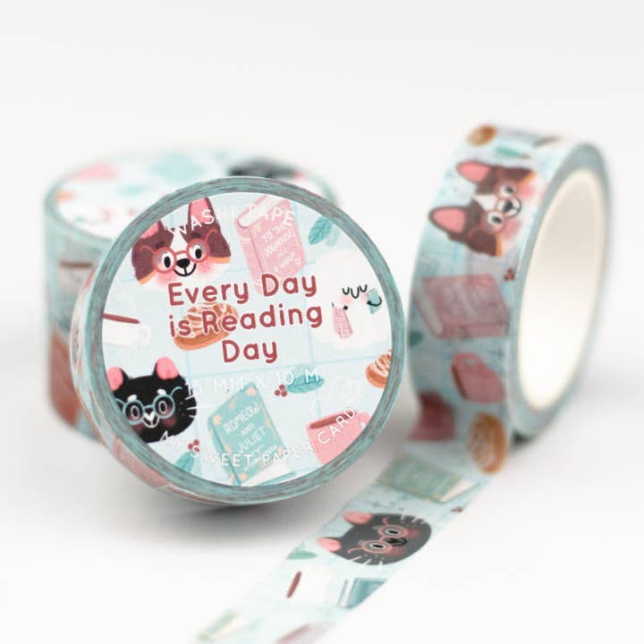Jeder Tag ist Lesetag - Buchliebhaber Washi Tape für den Großhandel von My Sweet Paper Card