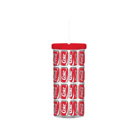 Coca Cola Pop Art 20oz Plastic Tall Cold Cup w/ Lid & Straw for wholesale by Silver Buffalo