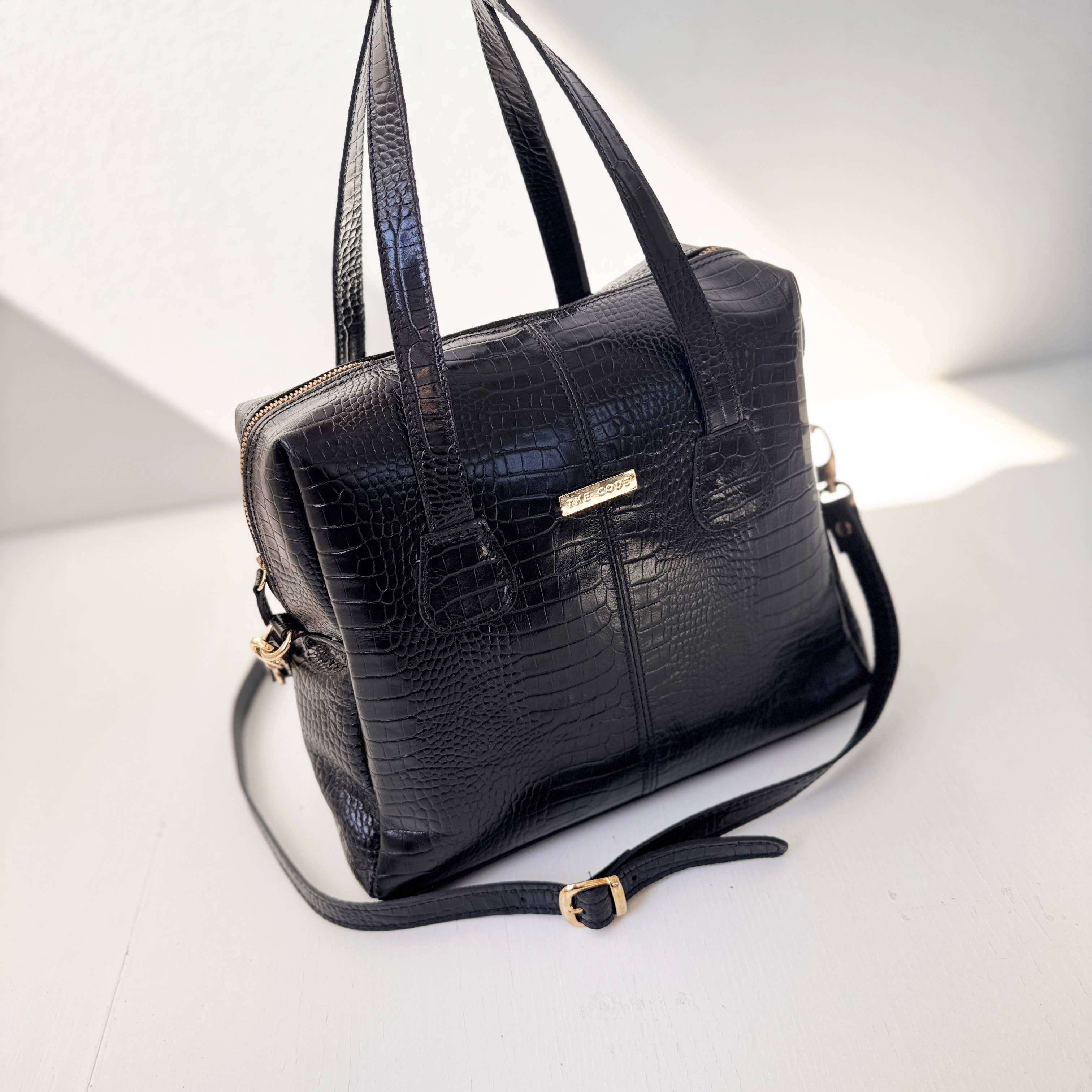 THE CODE - Wholesale Shoulder Bag - Women's - Shopper Amelia Black Crossbody Bag7