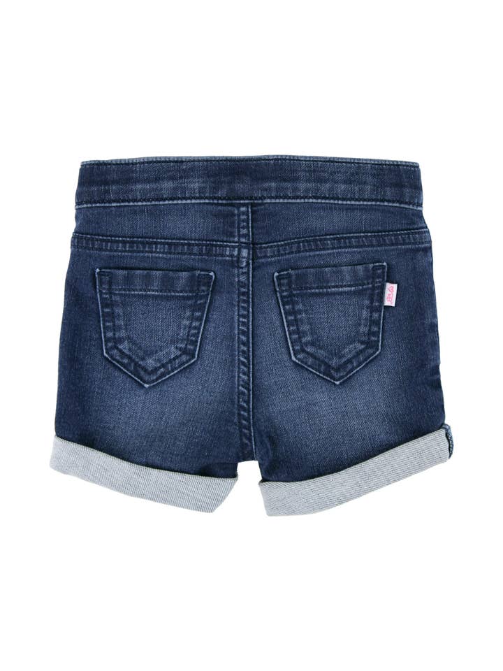 Blue Girls Medium Wash Stretch Denim Shorts for wholesale on Faire
