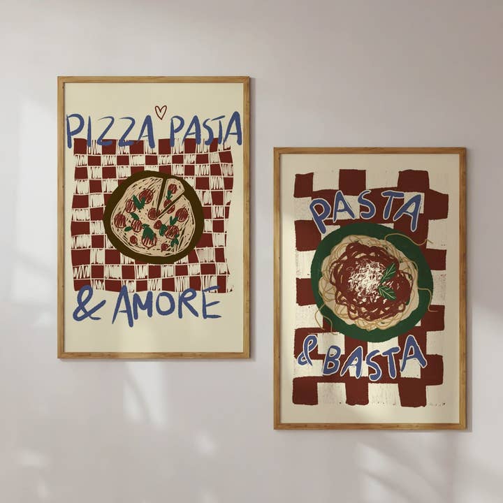 Studio Dolci - Wholesale Poster - POSTER SET PIZZA, PASTA & LOVE / PASTA & BASTA