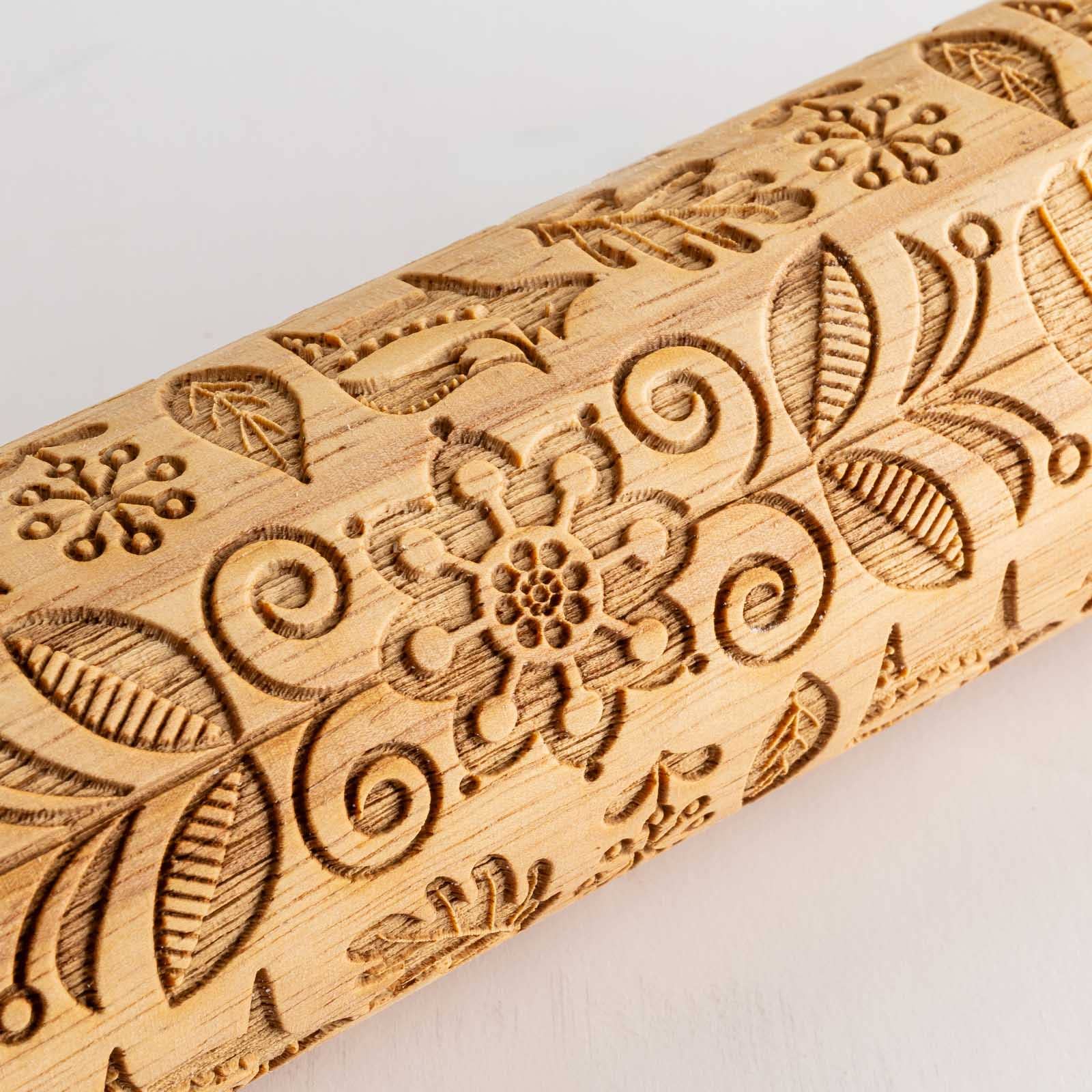 TableCraft Products Company - Vente Rouleau à pâtisserie - Rouleau à pâtisserie gaufré 15,25", motif automnal6