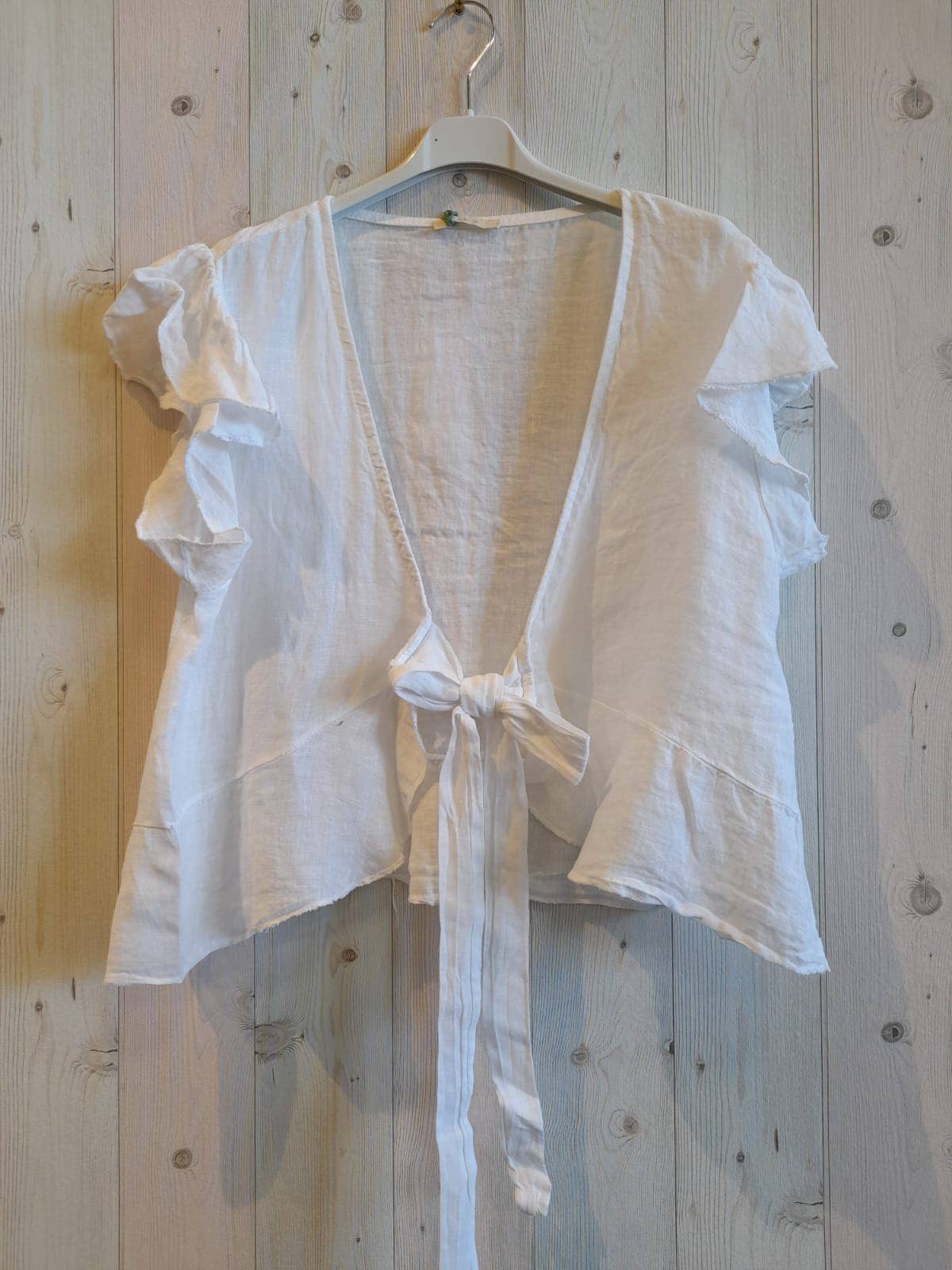 Linen & More - Wholesale Blouse - Women's - REF 11895 100% LINEN SHORT TIE BLOUSE7