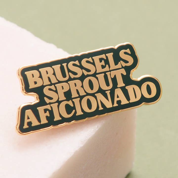 Brussels Sprout Aficionado - Enamel Pin for wholesale by Alphabet Bags