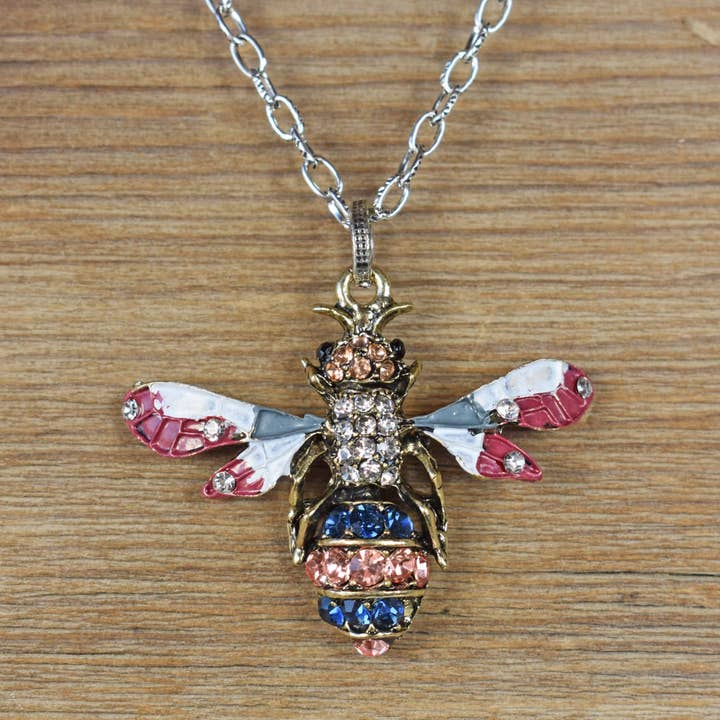 Sunshine Sparkling Bee Pendant for wholesale by Cool Water Jewelry